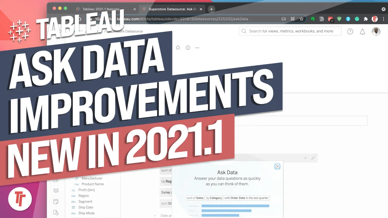 Ask data improvements: New in Tableau 2021.1