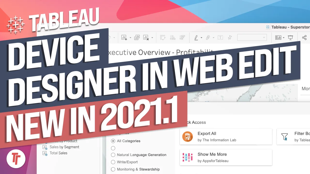 Device preview in web edit: New inTableau 2021.1