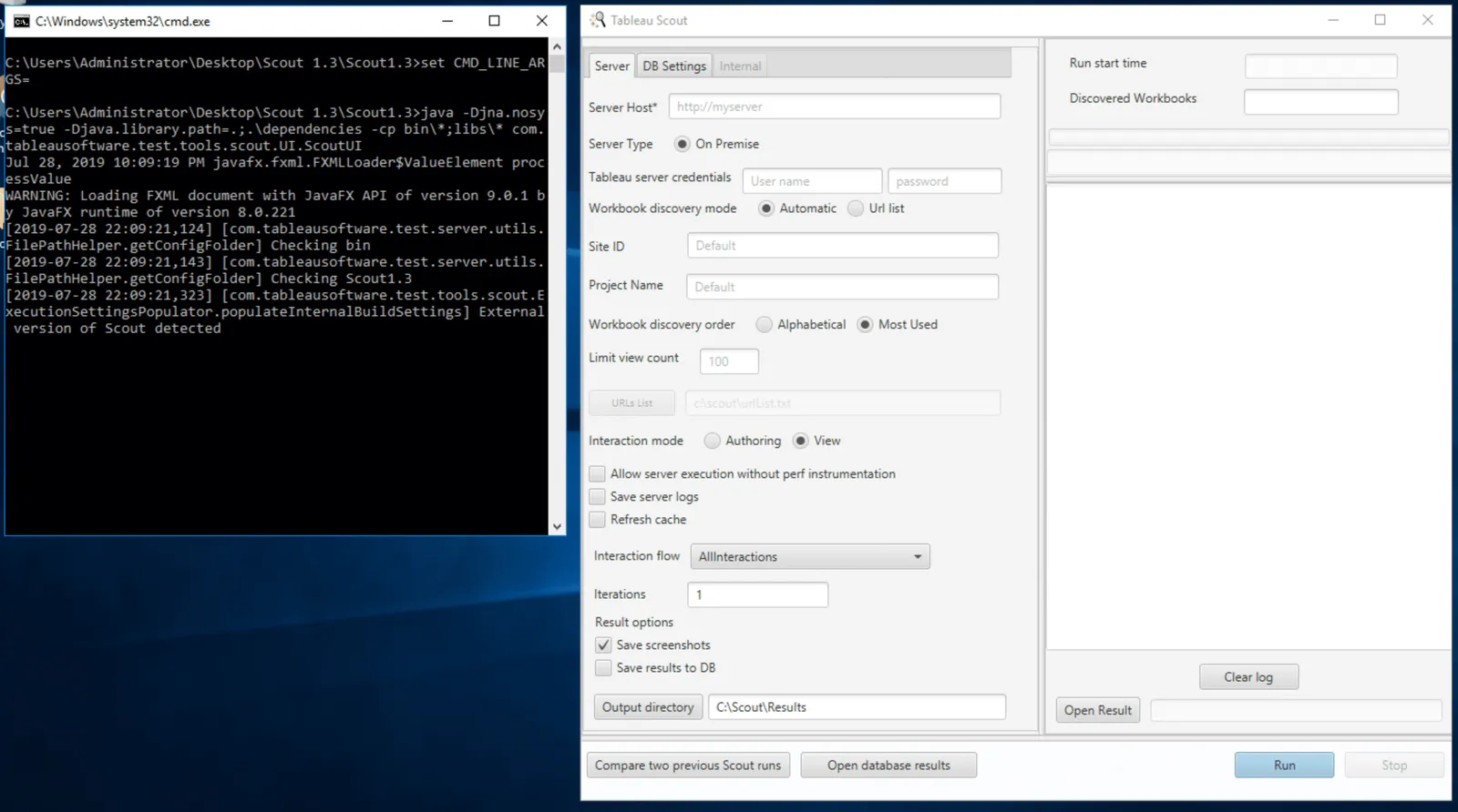 Setting up Tableau Scout