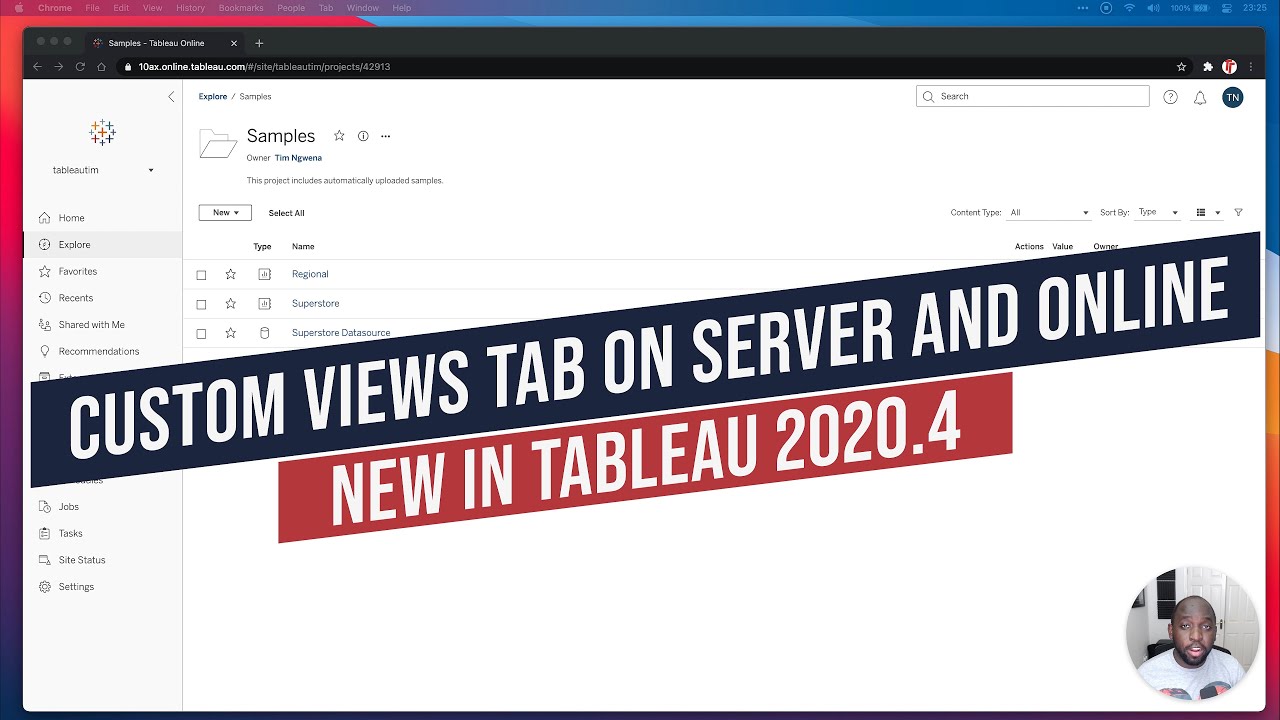 Custom view tab in Tableau Server & Online